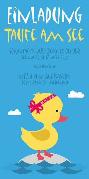 Einladungskarte Taufe Malea